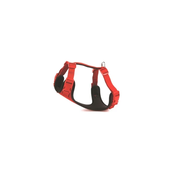 Doggie Havalı Dokumadan El Yapımı Köpek Göğüs Tasması M-2x45-55cm - Red ürün görseli 1