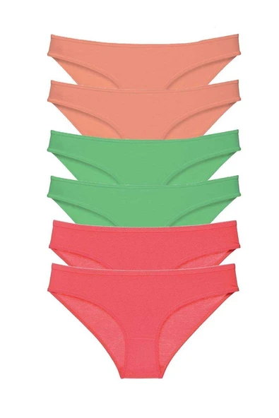 6 adet Süper Eko Set Likralı Kadın Slip Külot 549 ürün görseli 1