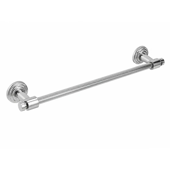 (1 ADET) Power Serisi Krom Renk Metal Uzun Havluluk Duvara Monteli Premium Metal Havlu Askılığı ürün görseli 1