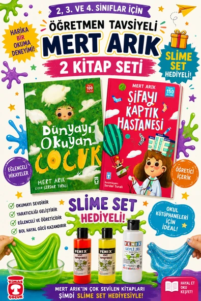 Mert Arık 2,3. ve 4.Sınıflar İçin Dünyayı Okuyan Çocuk-Şifayı Kaptık Hastanesi (SLİME SET HEDİYELİ) ürün görseli 1