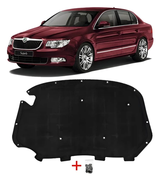 Skoda Süperb 2009-2013 Motor Kaput Keçesi Klipsli 3T0863831 ürün görseli 1