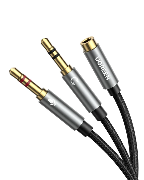 UGREEN 3.5mm Ses-Mikrofon Birleştirici Y Kulaklık Ses Ayırıcı Kablo Mikrofon Stereo Jak Kulaklık Bağlantı Noktası Kablosu, 20899 ürün görseli 1