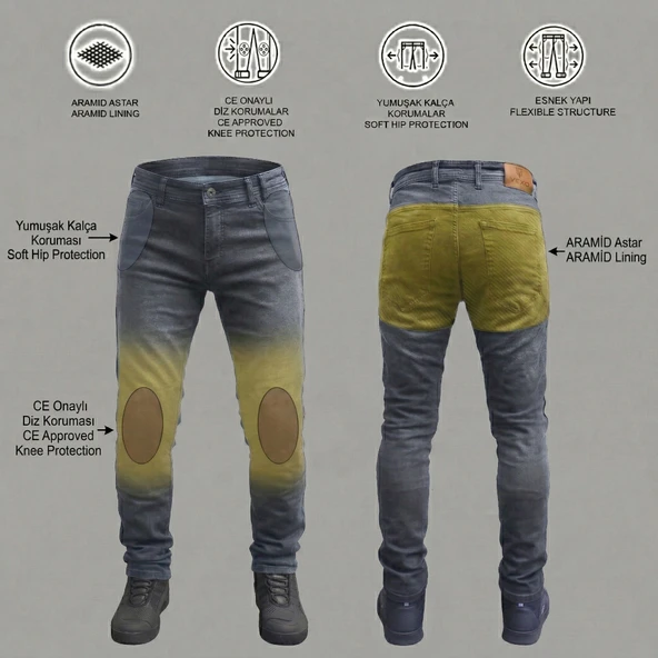 VEXO TITANS KOT PANTOLON SİYAH - Resim 4