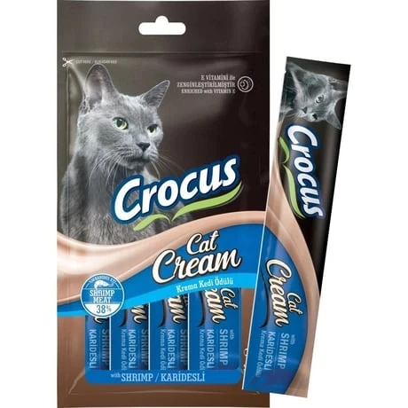Crocus Karidesli 4x15 gr Krema Kedi Ödül Maması ürün görseli 1