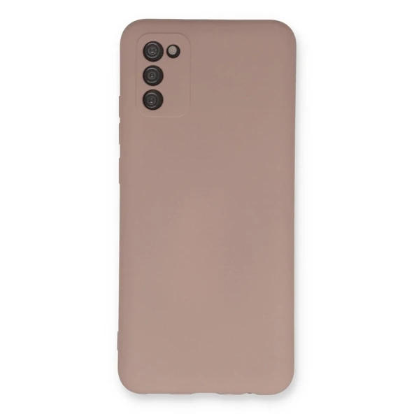 Samsung Galaxy A03s Kılıf Nano İçi Kadife Silikon - Pudra ürün görseli 1