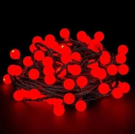5m 28 Led Kırmızı Işık Siyah Kablo Fişli Eklemeli Mz-18-18 ürün görseli 1