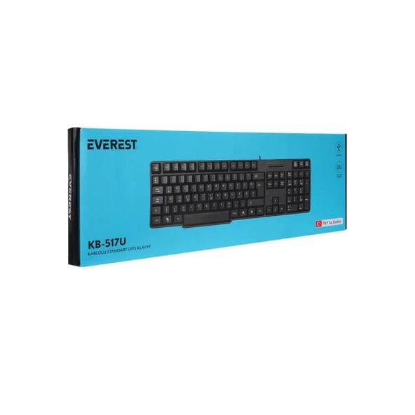Everest K517U Standart F Klavye Siyah Renk ürün görseli 1