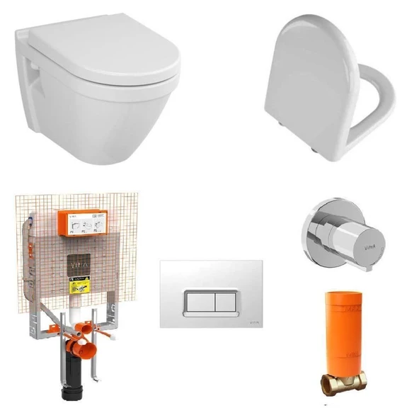 VitrA S50 Asma Klozet 48 CM+Kapak+VitrA Gömme Rezervuar Set ürün görseli 1