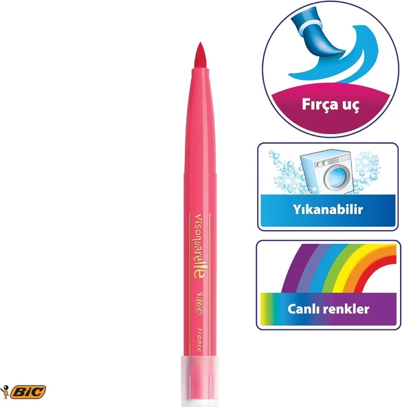 Bic Visa 10'lu Fırça Uçlu Keçeli Kalem Seti - Resim 5