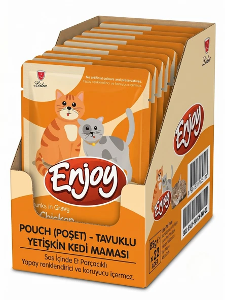 ENJY Pouch Tavuklu Yetişkin Kedi Maması 85 GR x 22 Adet ürün görseli 1