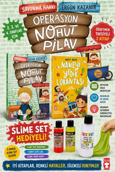 TİMAŞ 2,3. ve 4.Sınıflar İçin Operasyon Nohut Pilav - Naneyi Yedik Lokantası (SLİME SET HEDİYELİ) ürün görseli 1