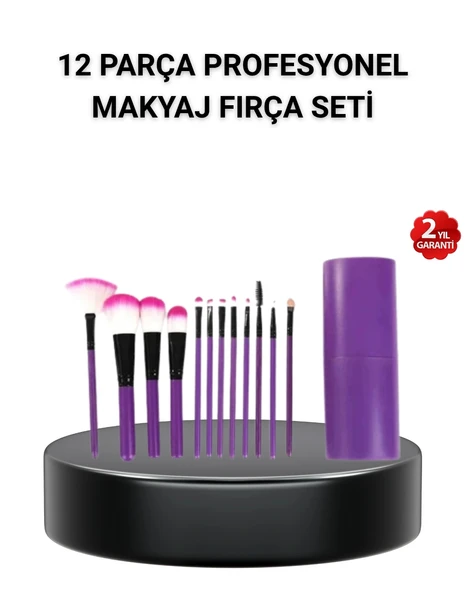 Nevamel 12’li Profesyonel Makyaj Fırça Seti – Dökülmeyen Yumuşak Kıllı Ergonomik Tasarım ürün görseli 1