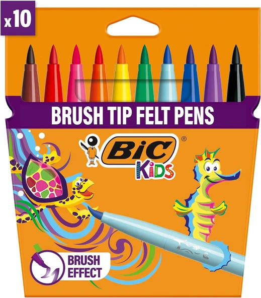 Bic Visa 10'lu Fırça Uçlu Keçeli Kalem Seti - Resim 6