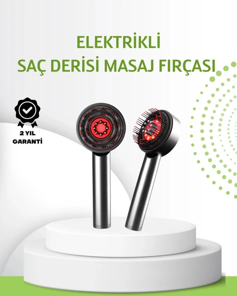 Nevamel® Şarjlı Saç Derisi Masaj Cihazı Kırmızı Işık ve 3D Tarak Dişli ürün görseli 1