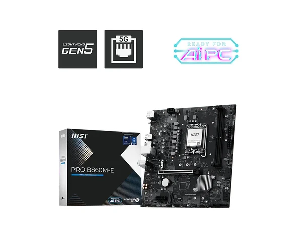 MSI PRO B860M-E DDR5 6400MHz(OC) 1851P mATX ürün görseli 1