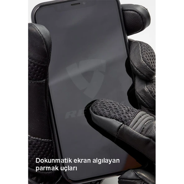 REVIT GLOVES SAND 4 H20 BLACK ELDIVEN - Resim 2