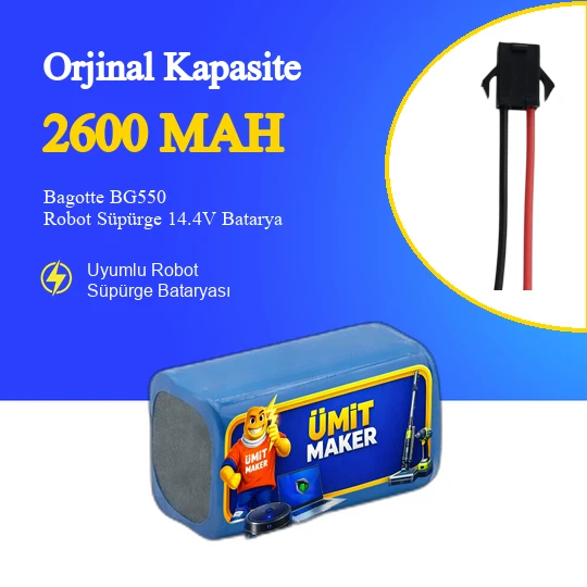 Bagotte BG550 Robot Süpürge 2600 mAh Batarya ürün görseli 1