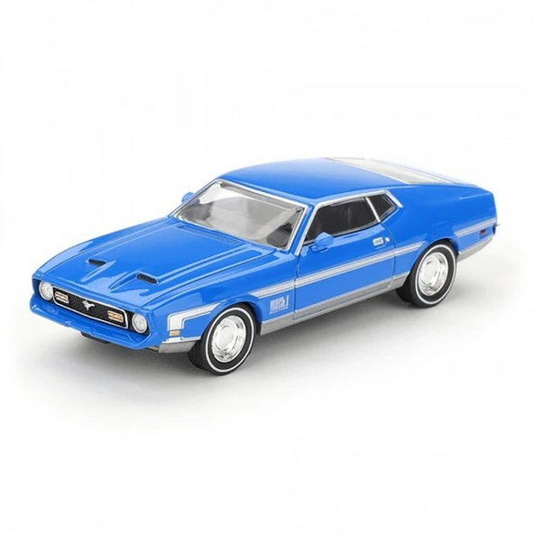 Mini GT 1/64 Ford Mustang Mach 1 Grabber Blue ürün görseli 1