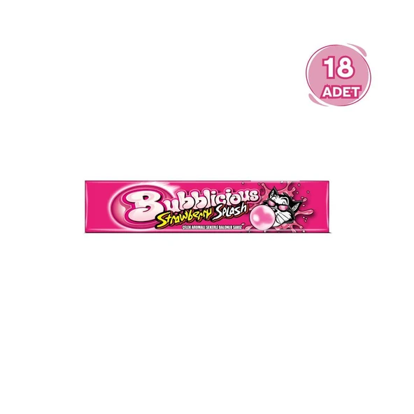 Bubblicious Çilek Aromalı Balonlu Sakız 38 gr - 18 Adet ürün görseli 1