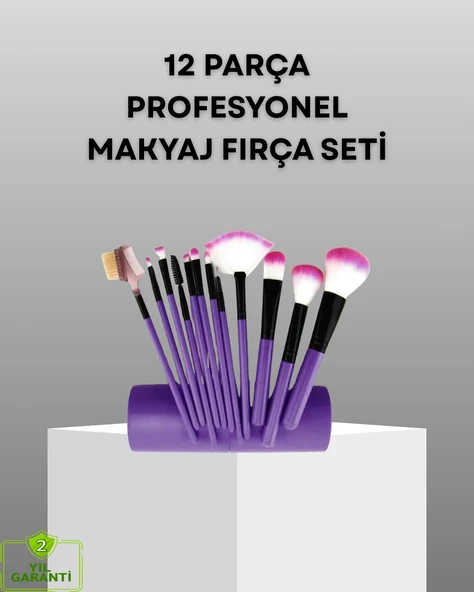 Nevamel Ultra Yumuşak 12’li Makyaj Fırça Seti – Dökülme Yapmaz Dalin Şampuan ile Temizlenebilir ürün görseli 1
