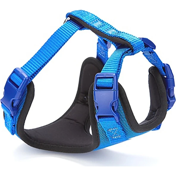 Doggie Havalı Dokumadan El Yapımı Köpek Göğüs Tasması XS-1,5x35-45cm - Royal Blue ürün görseli 1