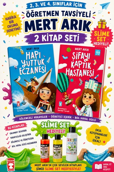 Mert Arık 2,3. ve 4.Sınıflar İçin Hapı Yuttuk Eczanesi-Şifayı Kaptık Hastanesi (SLİME SET HEDİYELİ) ürün görseli 1