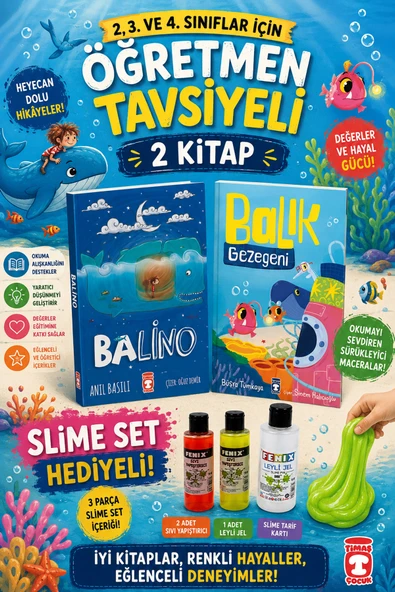 TİMAŞ 2,3. ve 4.Sınıflar İçin Balino-Balık Gezegeni (SLİME SET HEDİYELİ) ürün görseli 1