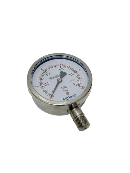 Filltech Manometre Basınç Göstergesi 0-10 Bar 105mm ürün görseli 1
