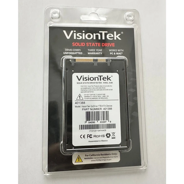 VisionTek Go Drive 1 TB 2.5" Sata Iıı 550MB/S Yüksek Performanslı Dahili SSD ürün görseli 1