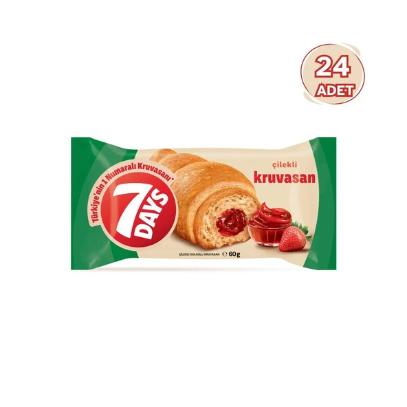 7 Days Çilekli Kruvasan 60 gr - 24 Adet ürün görseli 1