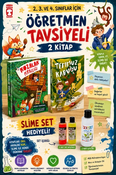 TİMAŞ 2,3. ve 4.Sınıflar İçin Kozalak Krallığı - Temmuz Kabuğu (SLİME SET HEDİYELİ) ürün görseli 1