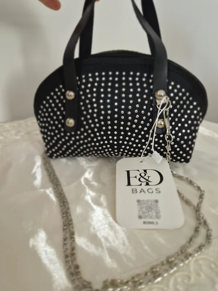 E&D Bags Siyah Mini El Çantası ürün görseli 1