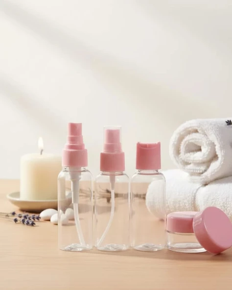 Nevamel® 5 Parça Seyahat Boy Kozmetik Seti Şeffaf Düzenleyici ürün görseli 1