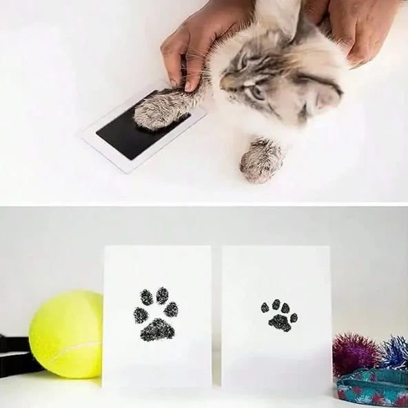 Kedi Köpek Pati İzi Fotoğraf Çerçevesi Seti ürün görseli 1