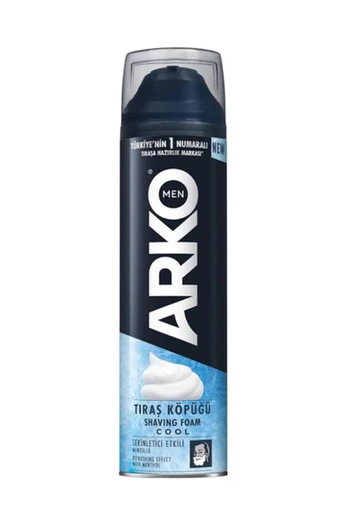 Arko Men Tıraş Köpüğü Cool Serinletici Etkili Mentollü 200 ml ürün görseli 1