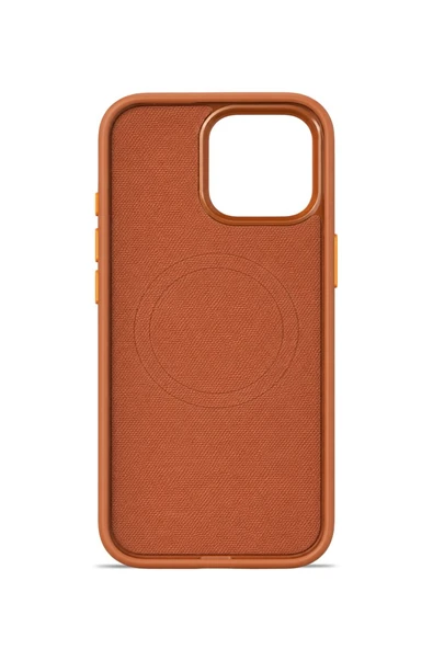 Aurum Vegan Leather Case Camel Heritage iPhone 16 Pro - Resim 4