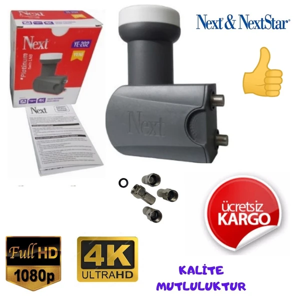 Next 2'Li İki Çıkışlı Lnb 4K Full Hd+ 4 Adet Contalı Konnektör ürün görseli 1