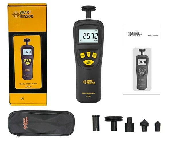 Smart Sensor AR 925 Temaslı Devir Ölçer Takometre - Resim 5