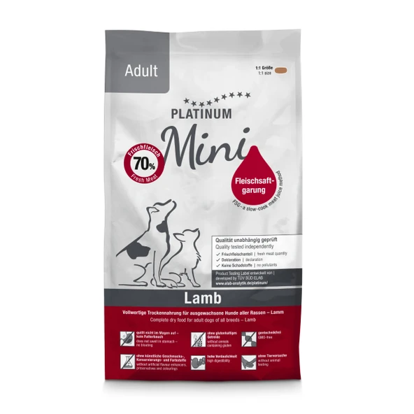 Platinum Mini Kuzulu Yetişkin Köpek Maması 900 Gr ürün görseli 1