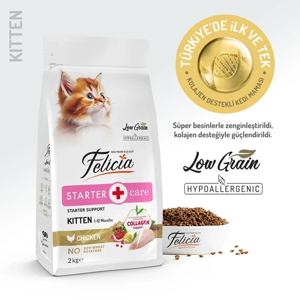 Felicia 2 Kg Kolajenli Tavuklu Az Tahıllı Yavru Kedi Maması ürün görseli 1