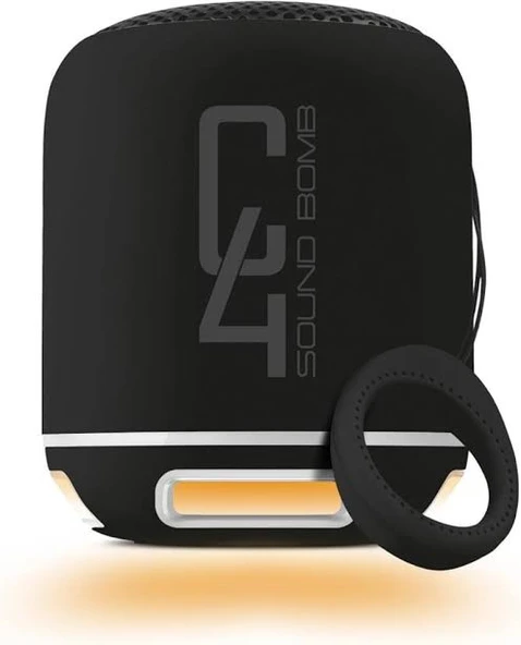 Powerway C4 Bluetooth Hoparlör Siyah Ses Bombası ürün görseli 1