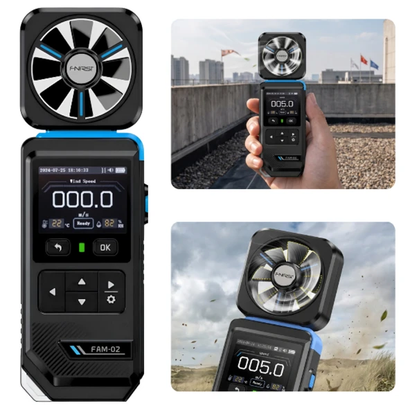 FNIRSI FAM-02 Rüzgar Hızı Sıcaklık ve Nem Ölçer Anemometre ürün görseli 1