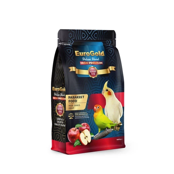 EuroGold Deluxe Paraket Yemi Elmalı 1000 Gr ürün görseli 1