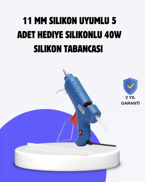 Nevamel® Sıcak Mum Tabancası 40W 5 Silikon Hediyeli Kolay ve Hızlı Yapıştırma ürün görseli 1