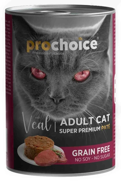 ProChoice Dana Etli Tahılsız Ezme Yetişkin Kedi Konservesi 400gr ürün görseli 1