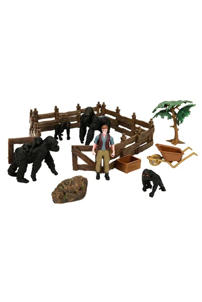 Aslan, Leopar, Goril ve Daha Fazlası! Wild Life Çiftlik Seti ürün görseli 1
