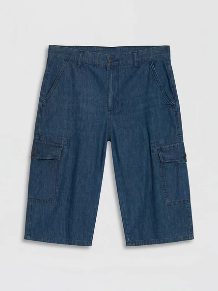 LCW Jeans Yeşil Regular Fit Erkek Jean Şort - Resim 5