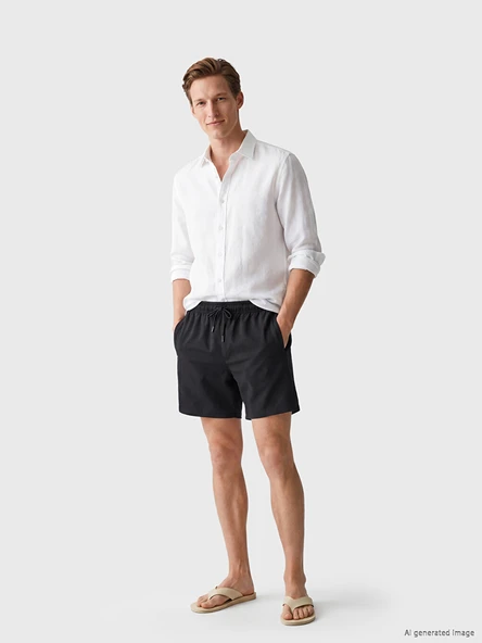 LCW SWIMWEAR Siyah Kısa Boy Erkek Deniz Şortu ürün görseli 1