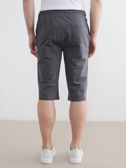 LCWAIKIKI Classic Gri Regular Fit Erkek Şort - Resim 4