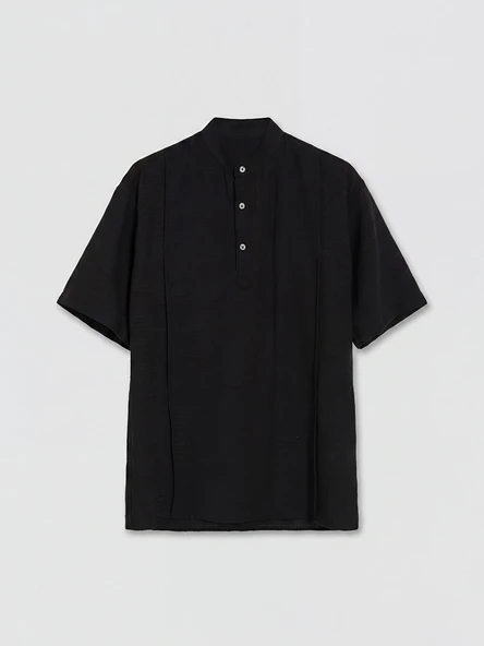 LCW Vision Siyah Regular Fit Erkek Gömlek - Resim 5